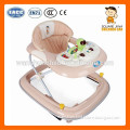 818C baby walker with safety belt and button 4 big wheels